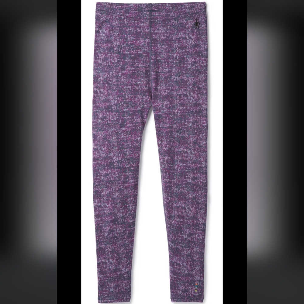 Smartwool Merino Wool Base Layer Leggings Purple XS